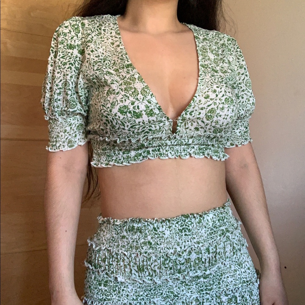 Smocked 2 piece boho matching skirt set - Picture 11 of 16